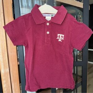 Texas A&M lil ags polo aggies toddler boys maroon short sleeve collar tamu